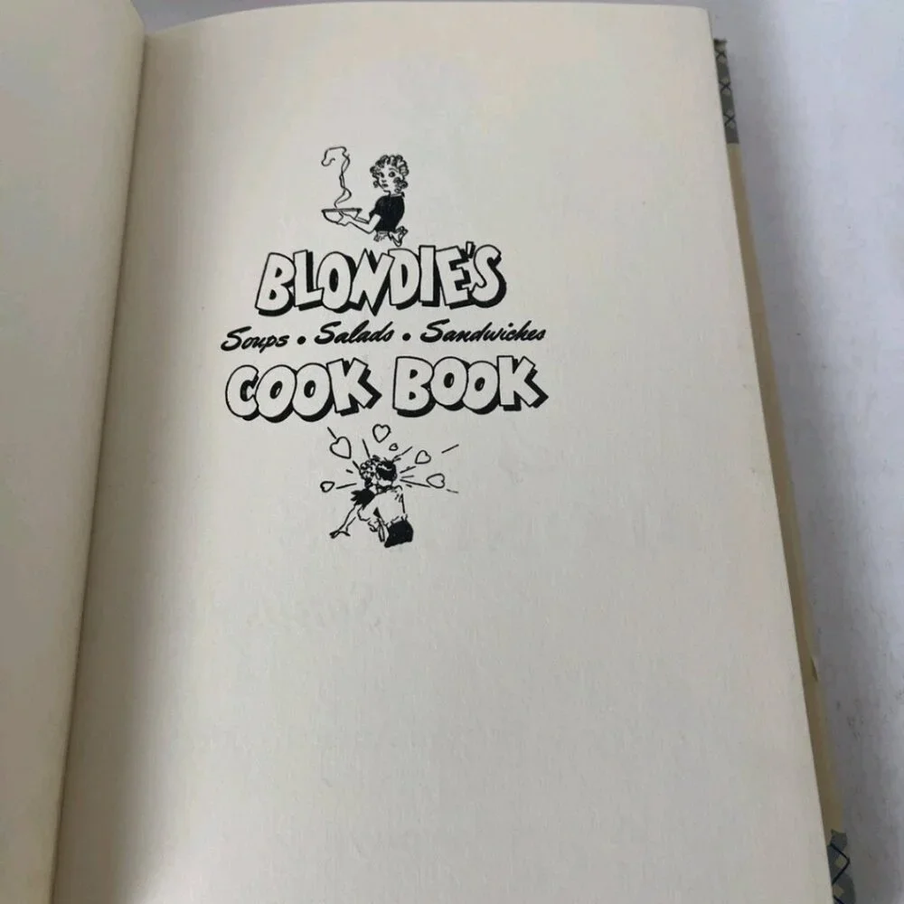 Vintage 1947 Blondie's Cook Book Chic Young Dagwood HC with Dust Jacket